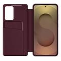 Samsung Galaxy S26 Ultra Tech-Protect Smart Clear View Flip Case with Card Slot (Open-Box Satisfactory) - Mulberry