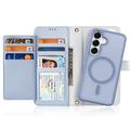Custodia in pelle a portafoglio con copertura magnetica Dux Ducis Lawa per Samsung Galaxy S26+ - Baby Blu