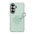 Custodia per Samsung Galaxy S26+ Dux Ducis Luvy con anello per le dita e cinturino per la mano - Verde / Trifoglio