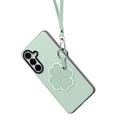 Custodia per Samsung Galaxy S26+ Dux Ducis Luvy con anello per le dita e cinturino per la mano - Verde / Trifoglio