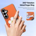 Custodia per Samsung Galaxy S26+ Dux Ducis Luvy con anello per le dita e cinturino per la mano - Arancione / Margherita