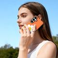 Custodia per Samsung Galaxy S26+ Dux Ducis Luvy con anello per le dita e cinturino per la mano - Arancione / Margherita