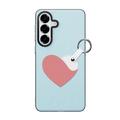 Custodia per Samsung Galaxy S26+ Dux Ducis Luvy con anello per le dita e cinturino per la mano - Blu cielo / Cuore