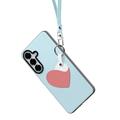 Custodia per Samsung Galaxy S26+ Dux Ducis Luvy con anello per le dita e cinturino per la mano - Blu cielo / Cuore