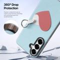 Custodia per Samsung Galaxy S26+ Dux Ducis Luvy con anello per le dita e cinturino per la mano - Blu cielo / Cuore