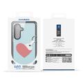 Custodia per Samsung Galaxy S26+ Dux Ducis Luvy con anello per le dita e cinturino per la mano - Blu cielo / Cuore