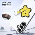Custodia per Samsung Galaxy S26+ Dux Ducis Luvy con anello per le dita e cinturino per la mano - Bianco / Stella