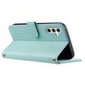 Custodia a portafoglio trapuntata lusso per Samsung Galaxy S26+ - Verde