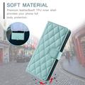 Custodia a portafoglio trapuntata lusso per Samsung Galaxy S26+ - Verde
