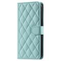 Custodia a portafoglio trapuntata lusso per Samsung Galaxy S26+ - Verde
