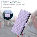 Custodia a portafoglio trapuntata lusso per Samsung Galaxy S26+ - Viola