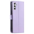 Custodia a portafoglio trapuntata lusso per Samsung Galaxy S26+ - Viola