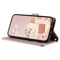 Custodia a portafoglio trapuntata lusso per Samsung Galaxy S26+ - Oro rosa