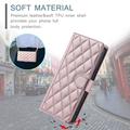 Custodia a portafoglio trapuntata lusso per Samsung Galaxy S26+ - Oro rosa