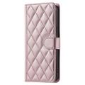 Custodia a portafoglio trapuntata lusso per Samsung Galaxy S26+ - Oro rosa