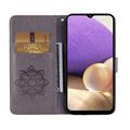 Samsung Galaxy S26+ Custodia portafoglio con strass gufo - Grigia