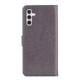 Samsung Galaxy S26+ Custodia portafoglio con strass gufo - Grigia
