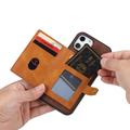 Custodia in Stile Retrò con Portafoglio per Samsung Galaxy S26+ - Nera