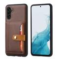 Custodia in Stile Retrò con Portafoglio per Samsung Galaxy S26+ - Marrone