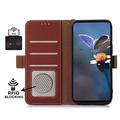 Samsung Galaxy S26+ Custodia in pelle a portafoglio con RFID - Color Caffé
