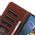 Samsung Galaxy S26+ Custodia in pelle a portafoglio con RFID - Color Caffé