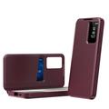 Custodia Samsung Galaxy S26+ Smart Clear View con slot per schede - Rosso vino