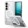 Custodia MagSafe Samsung Galaxy S26+ Spigen Ultra Hybrid S Mag con Kickstand - Bianca / Trasparente