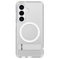 Custodia MagSafe Samsung Galaxy S26+ Spigen Ultra Hybrid S Mag con Kickstand - Bianca / Trasparente