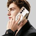 Custodia a libro magnetica elegante per Samsung Galaxy S26+ con scomparti per carte RFID - Marrone