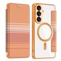 Custodia a libro magnetica elegante per Samsung Galaxy S26+ con scomparti per carte RFID