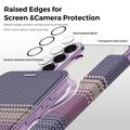 Custodia a libro magnetica elegante per Samsung Galaxy S26+ con scomparti per carte RFID - Viola