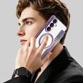 Custodia a libro magnetica elegante per Samsung Galaxy S26+ con scomparti per carte RFID - Viola
