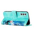 Samsung Galaxy S27 Custodia a portafoglio floreale con slot per carte - Verde