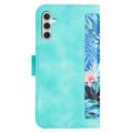 Samsung Galaxy S27 Custodia a portafoglio floreale con slot per carte - Verde
