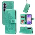 Custodia a portafoglio Mandala per Samsung Galaxy S27 con cinturino da polso - Verde menta