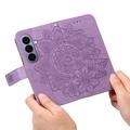Custodia a portafoglio Mandala per Samsung Galaxy S27 con cinturino da polso - Viola