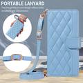Custodia a portafoglio trapuntata lusso per Samsung Galaxy S27 Pro - Blu
