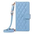 Custodia a portafoglio trapuntata lusso per Samsung Galaxy S27 Pro - Blu