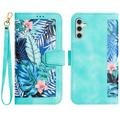 Samsung Galaxy S27+ Custodia a portafoglio floreale con slot per carte - Verde
