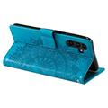 Custodia a portafoglio Mandala per Samsung Galaxy S27+ con cinturino da polso - Blu
