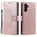 Custodia a portafoglio Mandala per Samsung Galaxy S27+ con cinturino da polso - Rosa