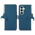 Samsung Galaxy S27+ Custodia in pelle con RFID - Blu