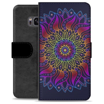 Custodia a Portafoglio Premium per Samsung Galaxy S8+ - Mandala Colorato