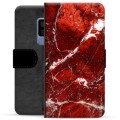 Custodia a Portafoglio Premium per Samsung Galaxy S9+ - Marmo Rosso