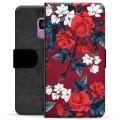 Custodia a Portafoglio Premium per Samsung Galaxy S9 - Fiori Vintage