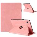 Custodia intelligente rotante a 360 Samsung Galaxy Tab A11/A9 con slot per carte - Rosa