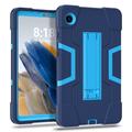 Custodia ibrida in stile robot Samsung Galaxy Tab A11 con supporto per il calcio - blu navy