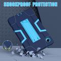 Custodia ibrida in stile robot Samsung Galaxy Tab A11 con supporto per il calcio - blu navy