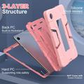 Custodia ibrida in stile robot Samsung Galaxy Tab A11 con supporto per il calcio - Rosa