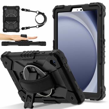 Custodia con Cinturino da Polso Heavy Duty 360 per Samsung Galaxy Tab A11 - Nera